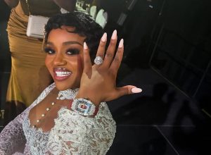 Davido gifts Chioma $300k Richard Mille diamond watch at Miami white wedding