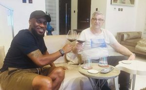 Okocha reunites with former Super Eagles coach Clemens Westerhof in Lagos