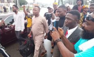Invitation: Drama as Sowore storms Police headquarters with traveling bag