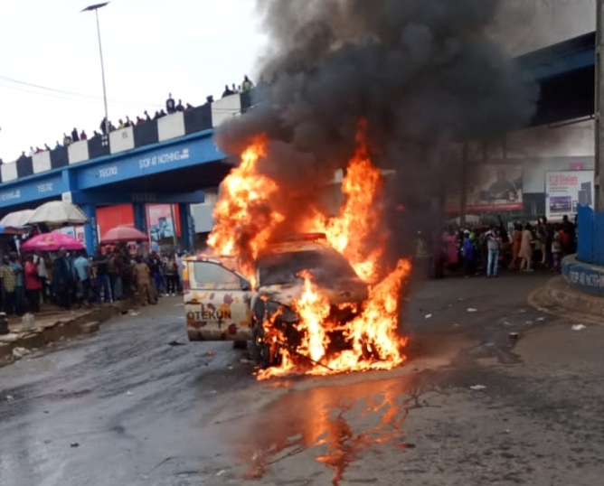 Fire destroys Amotekun patrol van in Ibadan